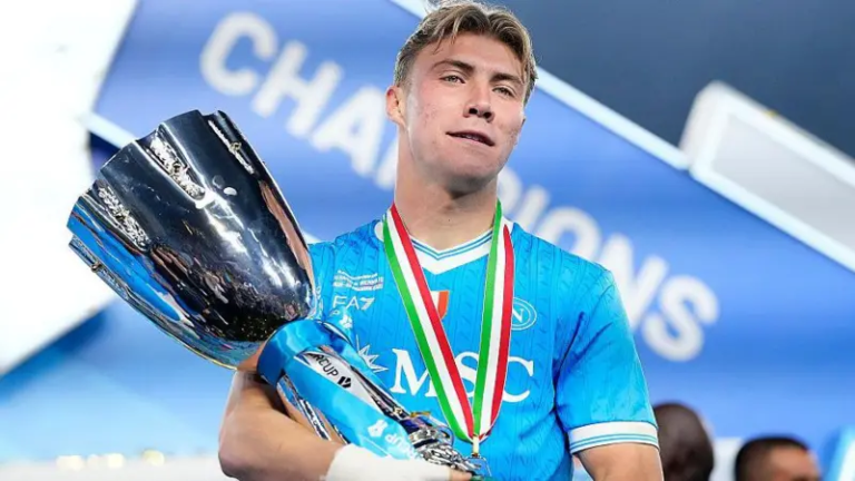 Manchester United striker Rasmus Hojlund hailed his loan move to Napoli as a “great decision” after winning his first trophy with them.